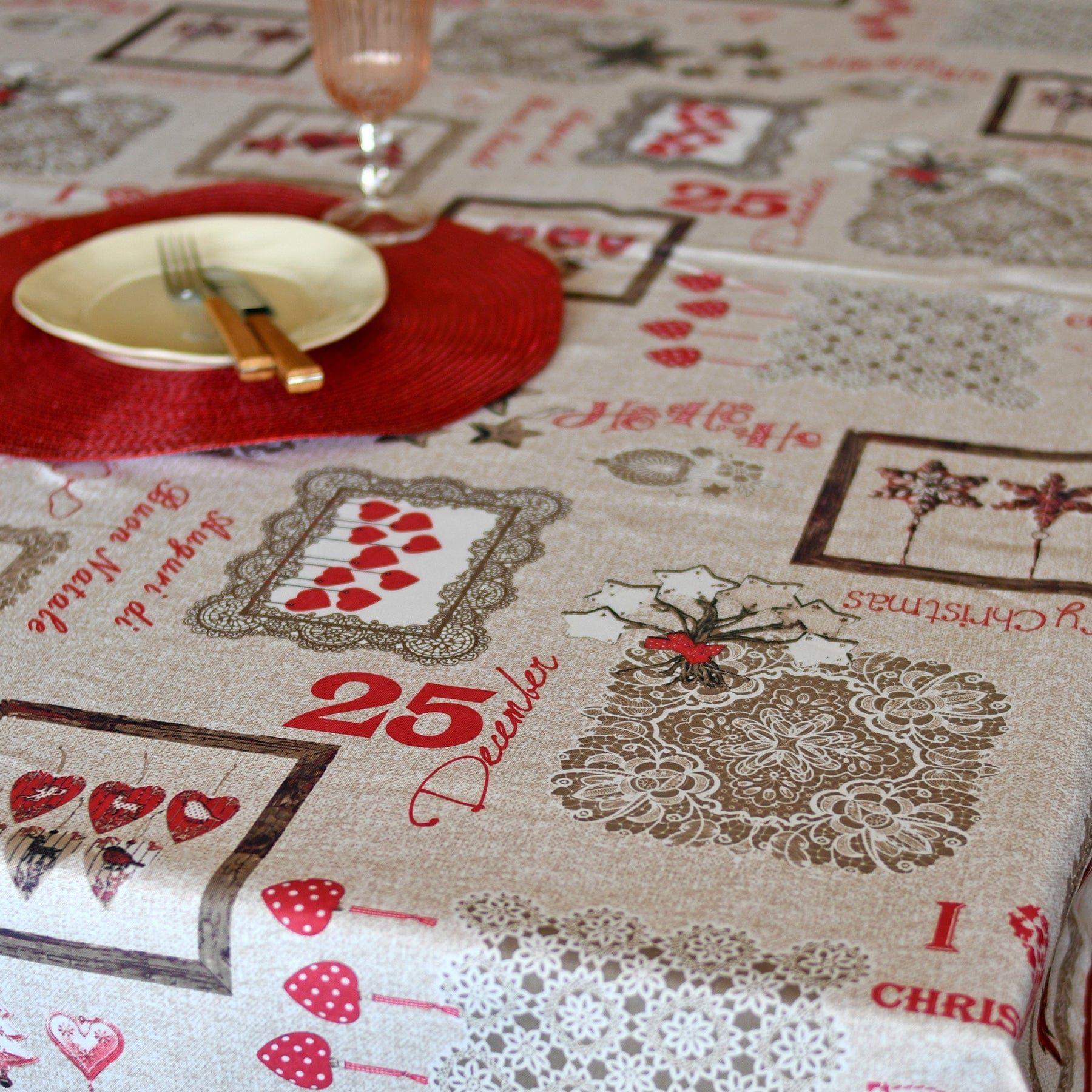 Mantel Antimanchas December Rectangular 150x230 cm Navidad-1