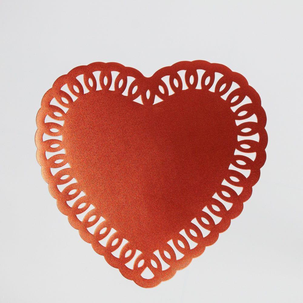 Set 6x INDIVIDUALES CORAZON ROJO 38cm cm Navidad Decoración-0