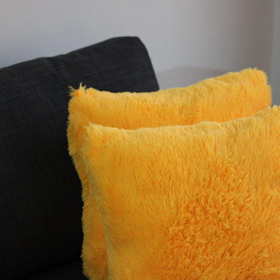 Fundas De Cojín D'pelos Set 2 45x45cm Poliéster Decoración-1