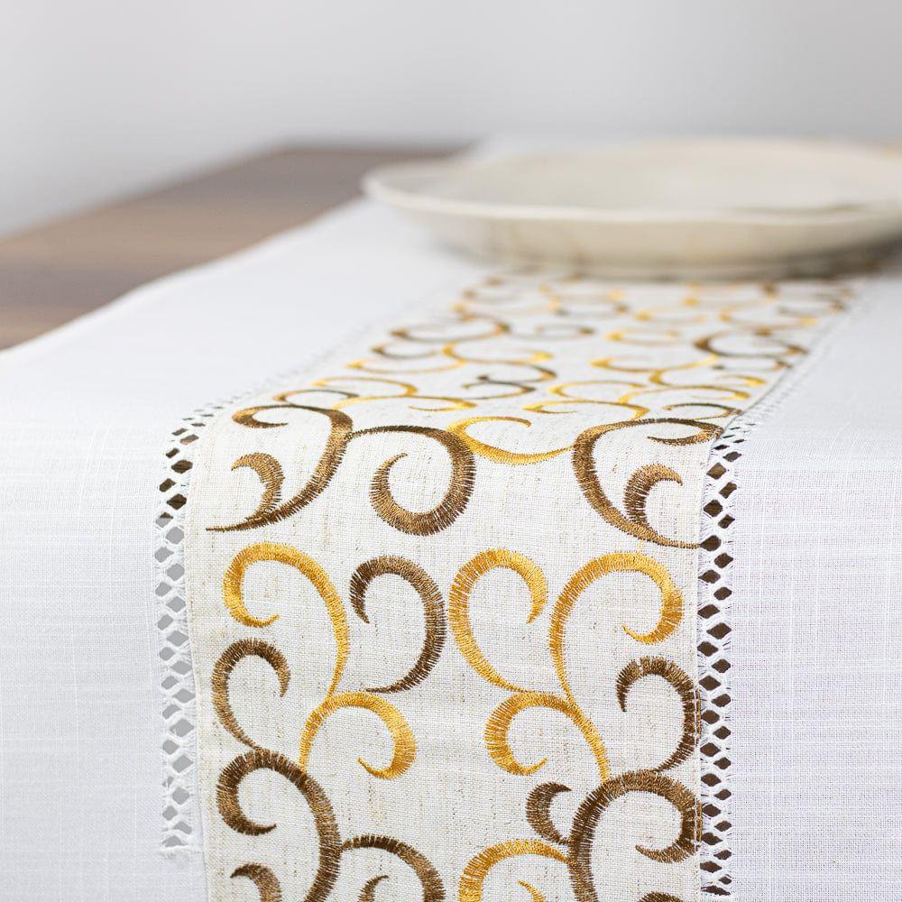 Camino de Mesa Clark Blanco 40x180 cm Decorativo-3