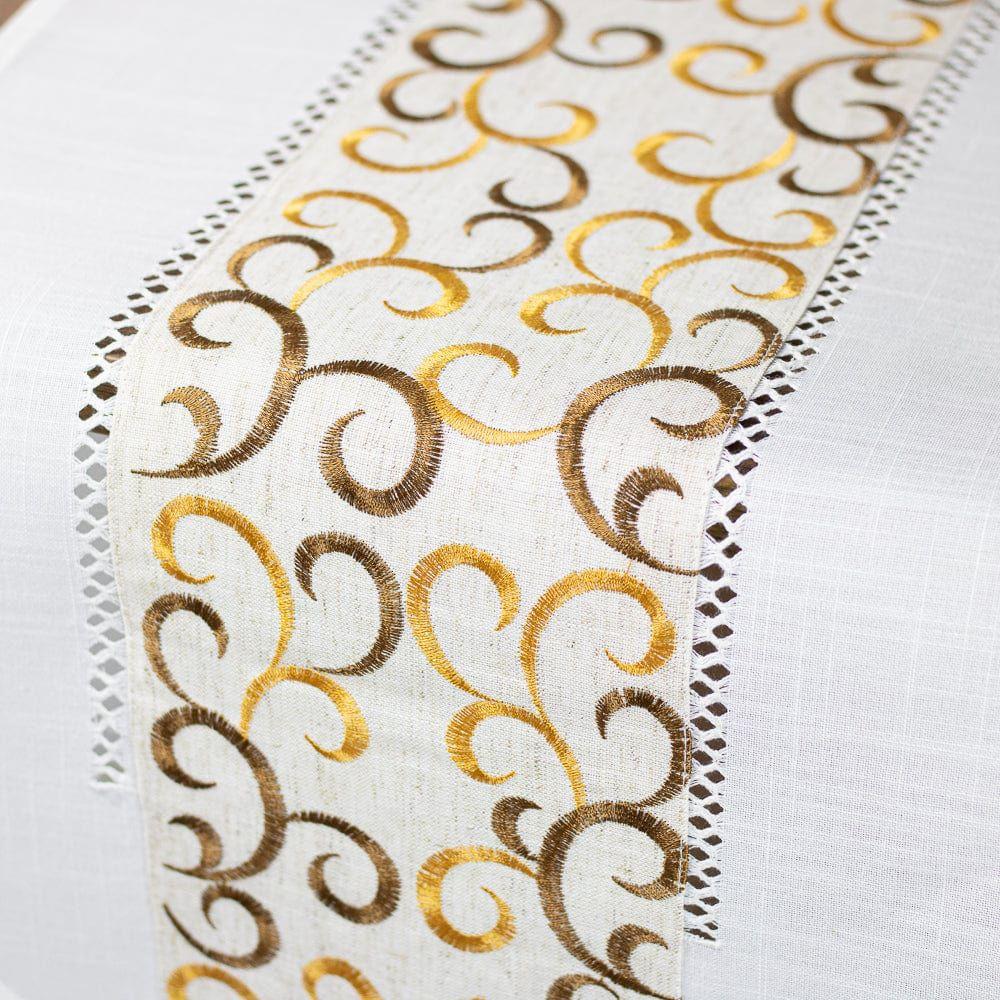 Camino de Mesa Clark Blanco 40x180 cm Decorativo-4