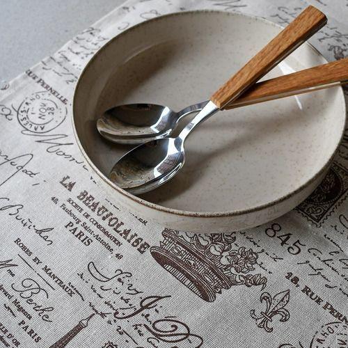 Camino De Mesa Rectangular Beige Lino 30x180cm-1