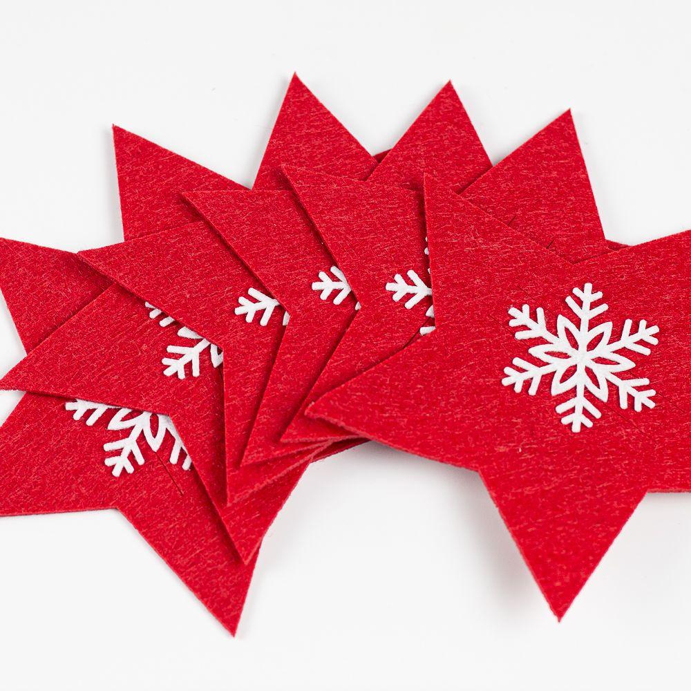 Porta Cubierto Set 6 navideño 15x15 cm Navidad Decoración-2