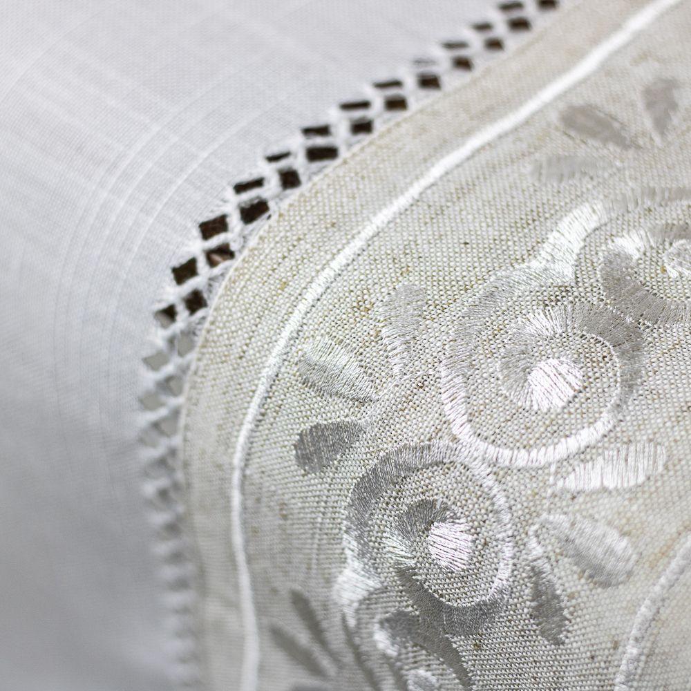 Camino De Mesa Rectangular Beige Elegance Lino 35x180cm-3
