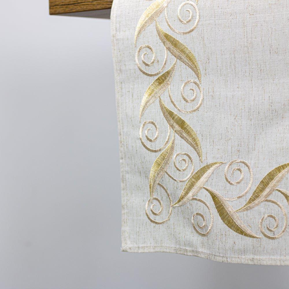 Camino de Mesa Royale Crudo Bordado 40x180 cm Decorativo-3