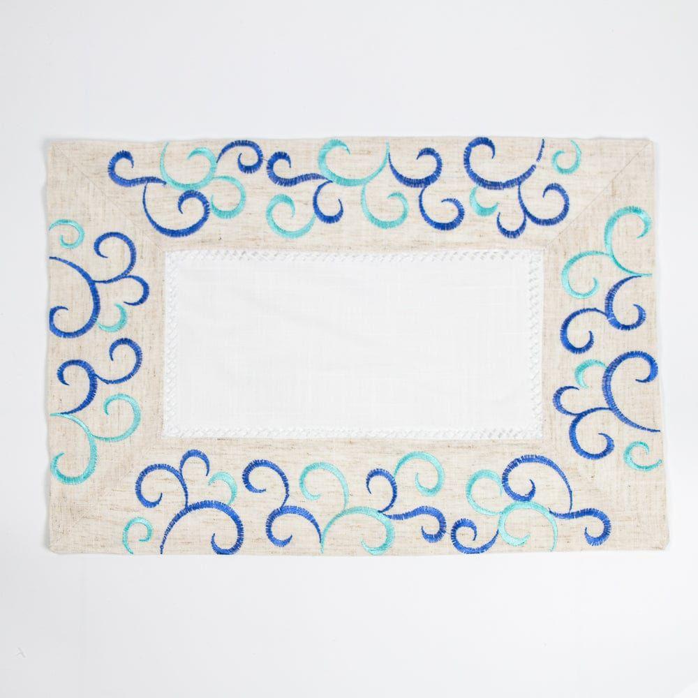 Set 2x Tapete Calipso de Mesa Beige 30x45 cm Rectangular -1