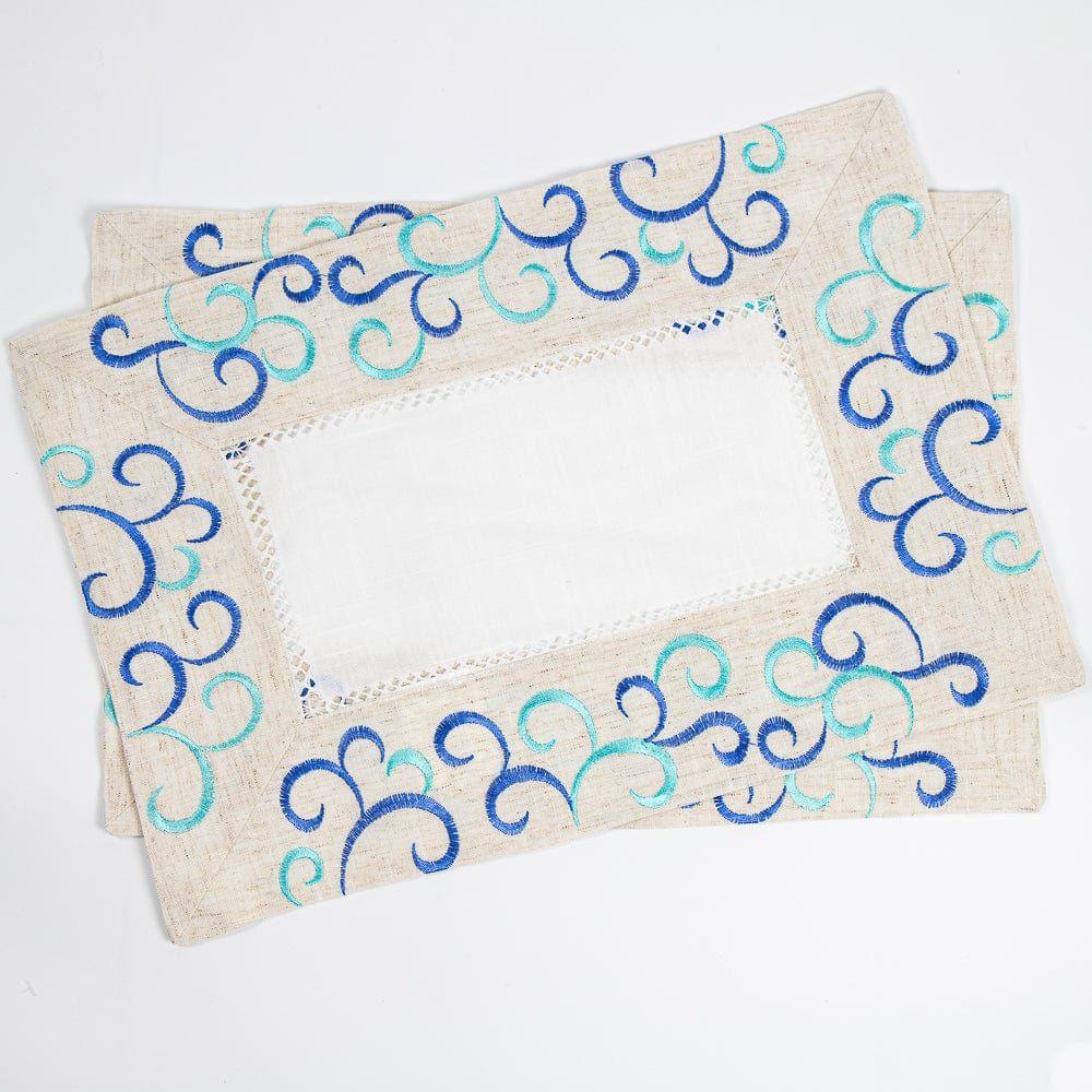 Set 2x Tapete Calipso de Mesa Beige 30x45 cm Rectangular -2