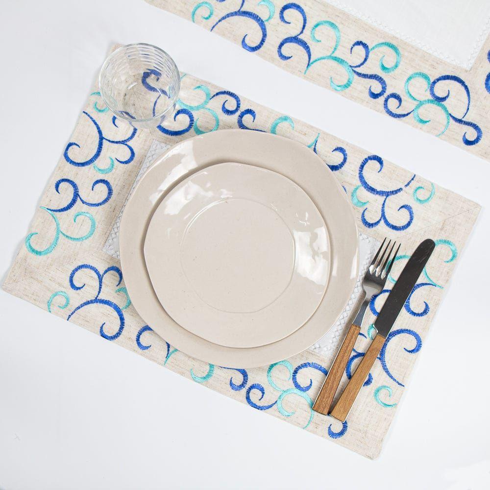 Set 2x Tapete Calipso de Mesa Beige 30x45 cm Rectangular -3
