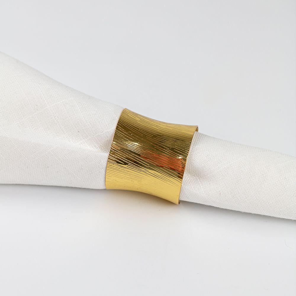 Set 6x Porta servilleta Brazalete oro Navidad Decoración-0