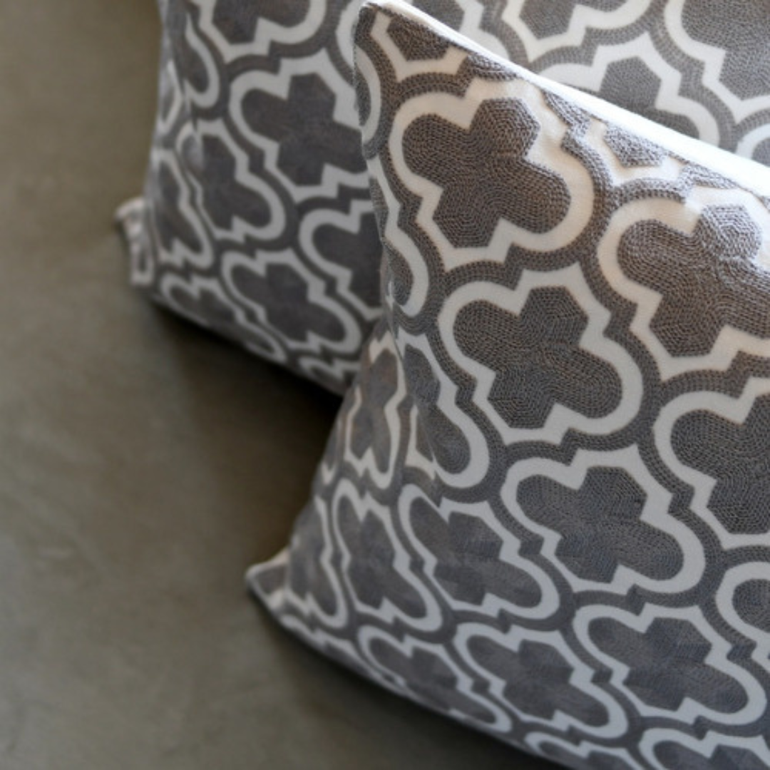 Fundas De Cojín Bordadas Cruces Blanco Set 2 45x45cm-2