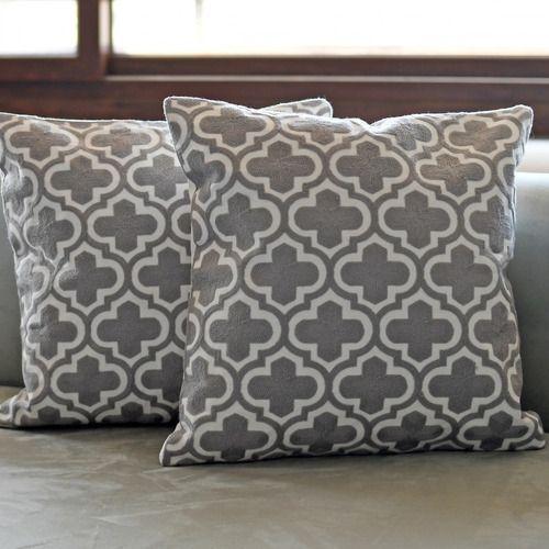 Fundas De Cojín Bordadas Cruces Blanco Set 2 45x45cm-9