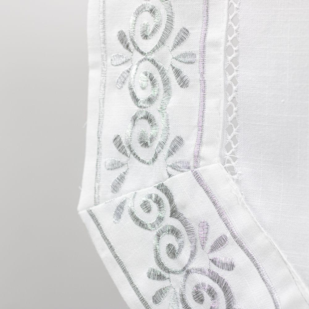 Camino de Mesa Classic Blanco 40x180 cm Navidad Lino Algodón-4