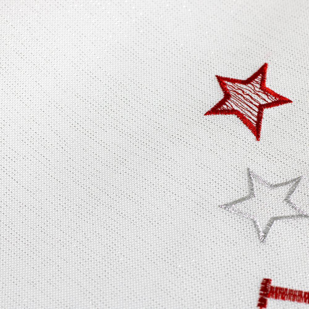 Camino de Mesa Muerdago Blanco 35x170 Navidad Lino Algodón-4