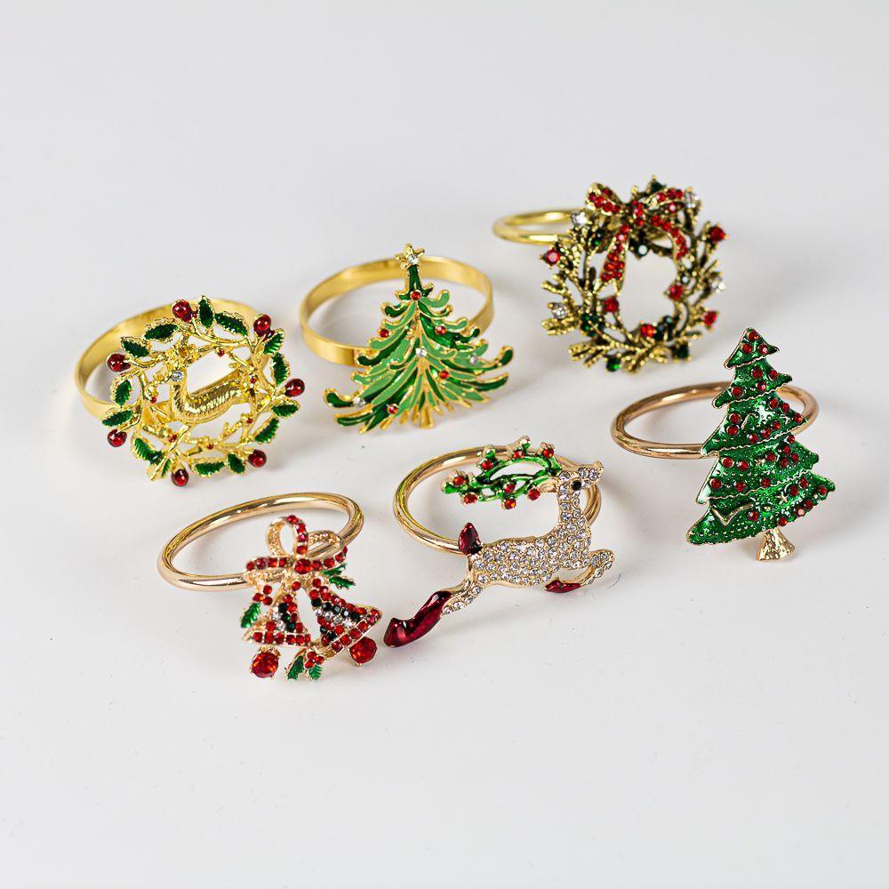 Set 6x Porta Servilleta Surtido Navidad  -3