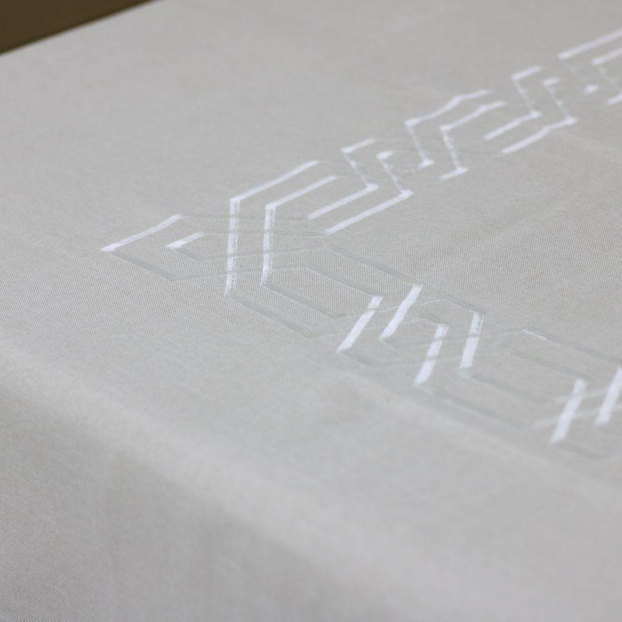 Mantel de Mesa Beige Cruzado Rectangular 150x230cm-2