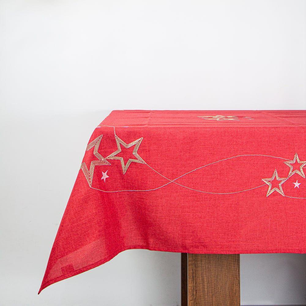Mantel de Mesa Nochebuena Navidad Rojo Rectangular 175x270cm-2