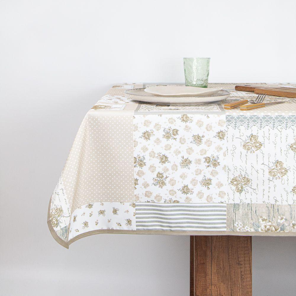 Mantel De Mesa Estampado Flor Pastel Rectangular 150x250cm-0