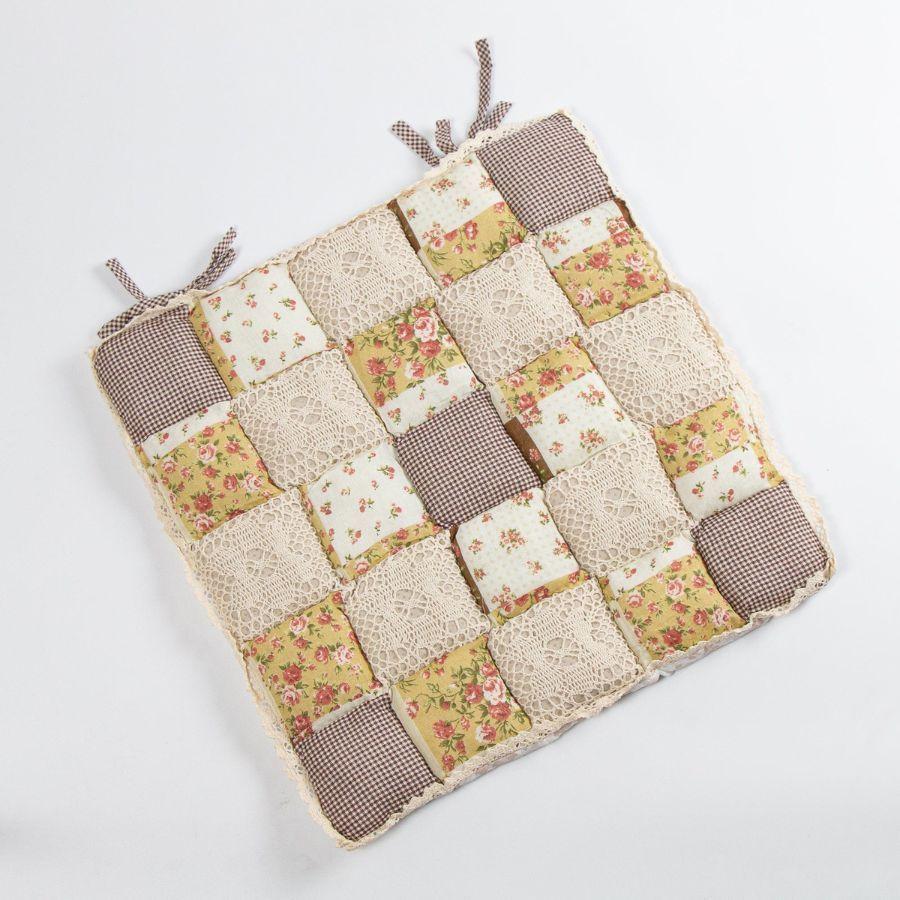 Cojín de silla Patchwork Multicolor 40x40 cm Algodòn-0