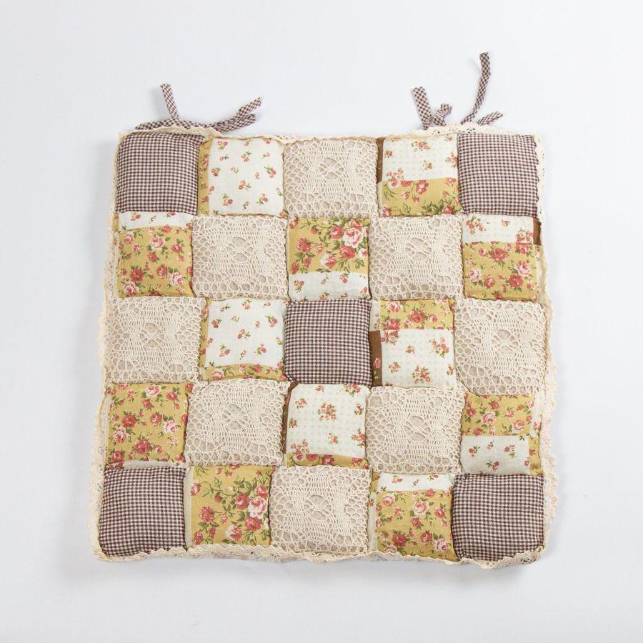 Cojín de silla Patchwork Multicolor 40x40 cm Algodòn-1