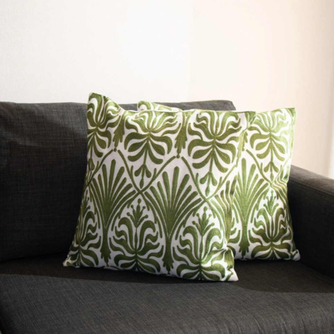 Fundas De Cojín Espiga Set 2 Cuadrado 43x43cm Decoración-0