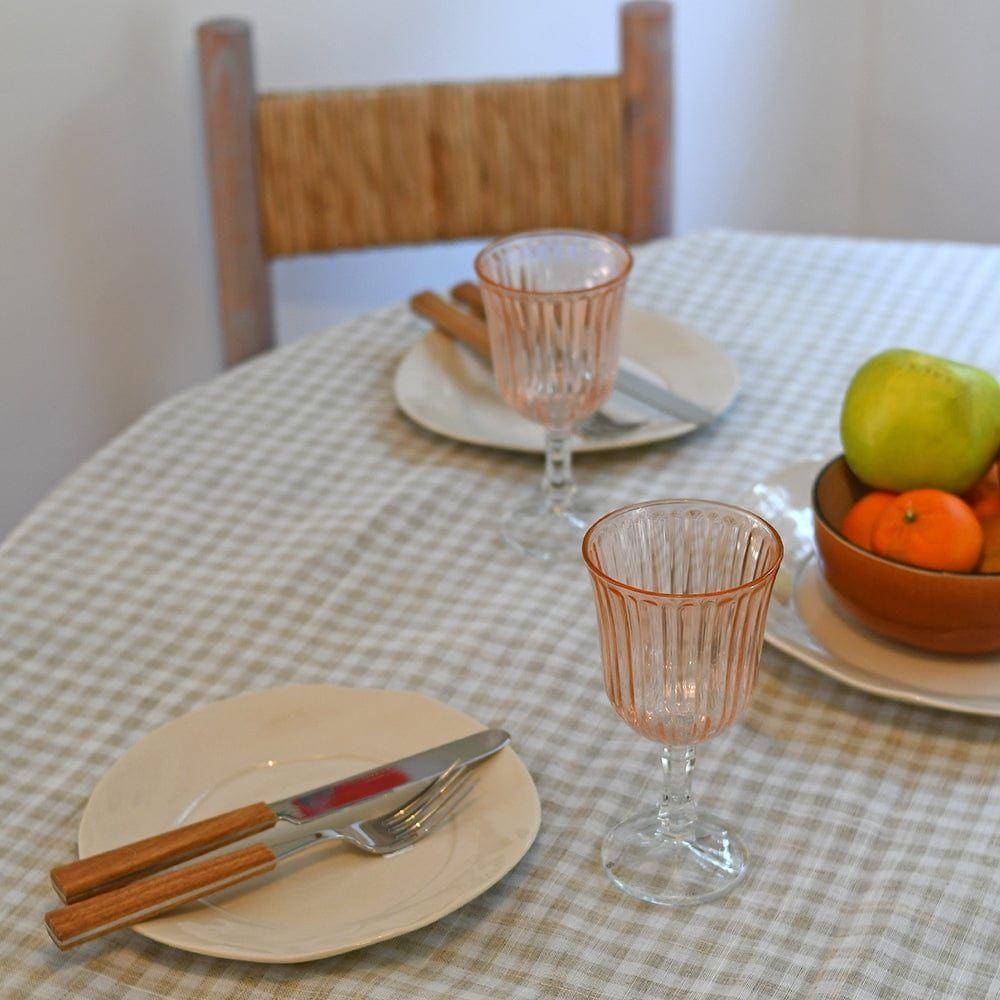 Mantel De Mesa Beige Bordado Campestre Redondo 180cm-2