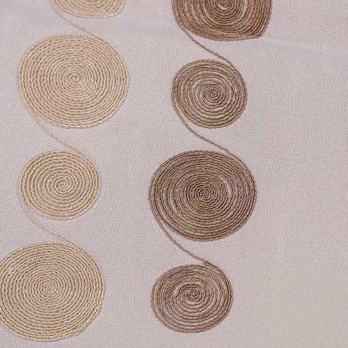 Camino De Mesa Rectangular Blanco Circle Lino Gris 35x176cm-1