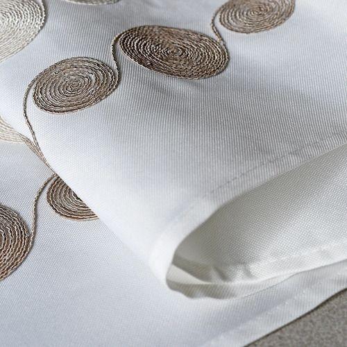 Camino De Mesa Rectangular Blanco Circle Lino Gris 35x176cm-3