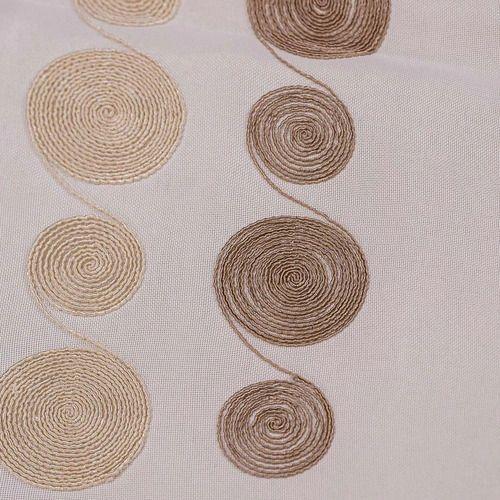 Camino De Mesa Rectangular Blanco Circle Lino Gris 35x176cm-5