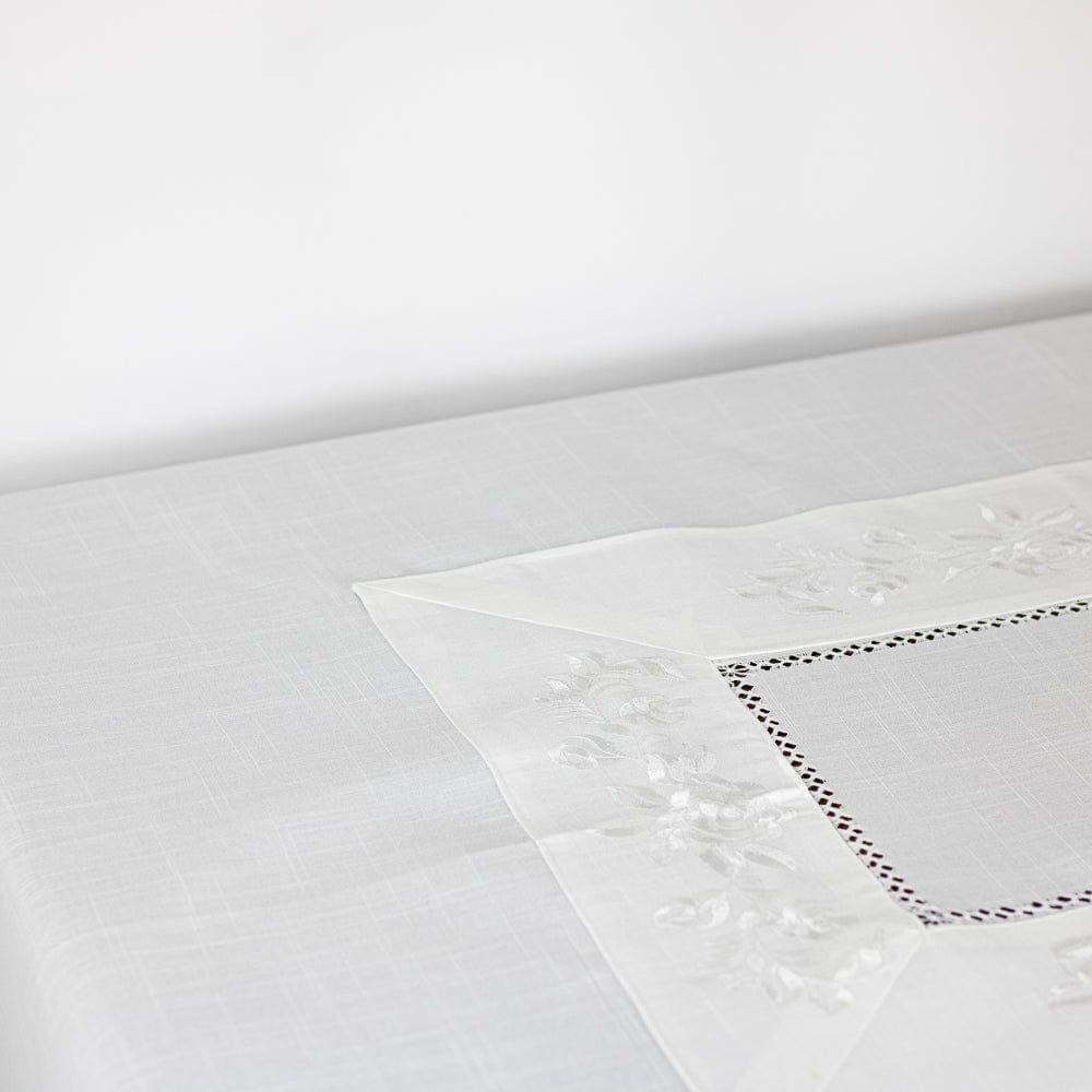 Mantel de mesa Barroco Navidad Blanco Rectangular 150x230cm-2