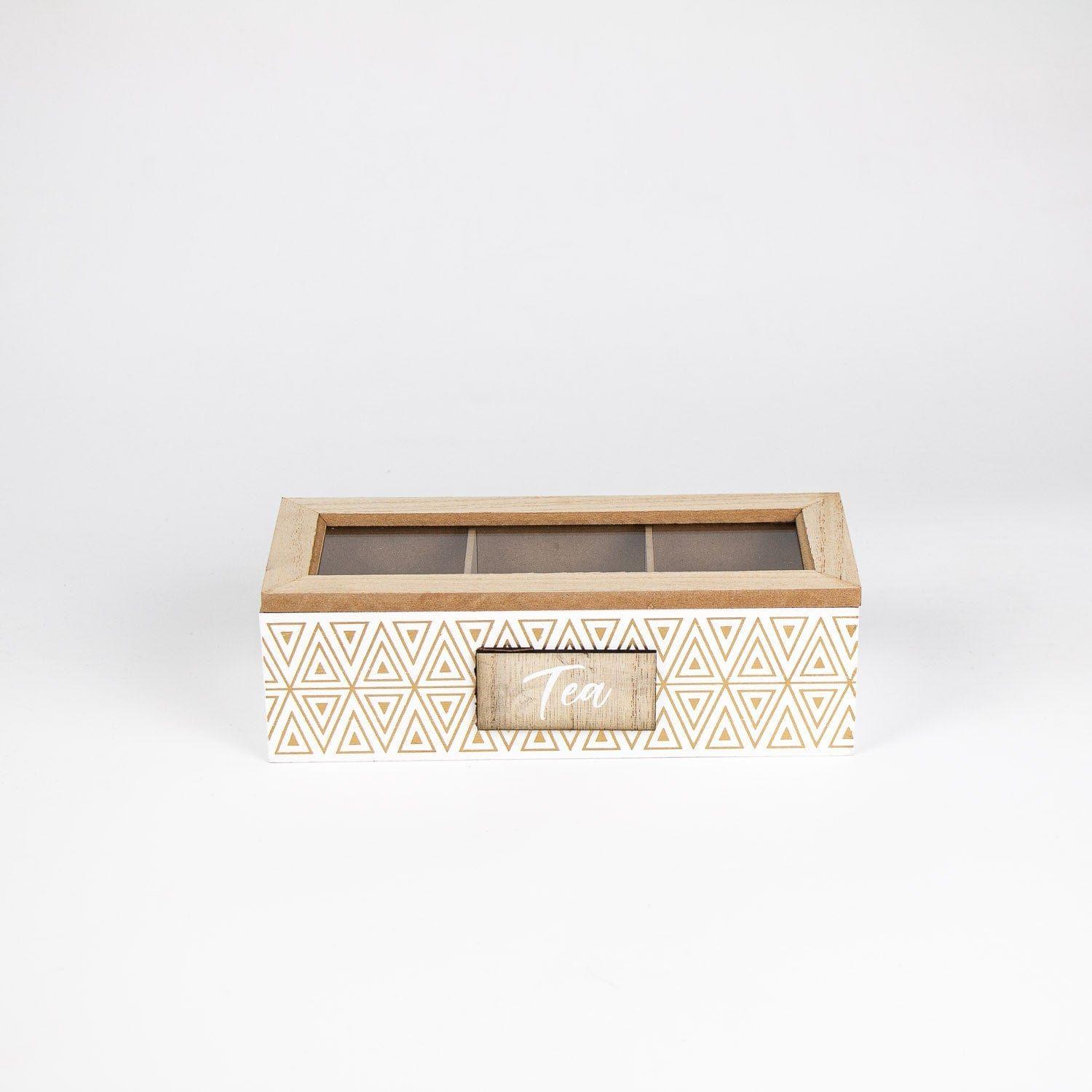 Caja de Te Triangular Café 23X7X9.5X7.5 cm-0