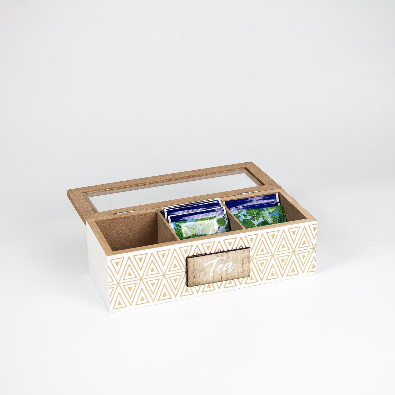 Caja de Te Triangular Café 23X7X9.5X7.5 cm-1