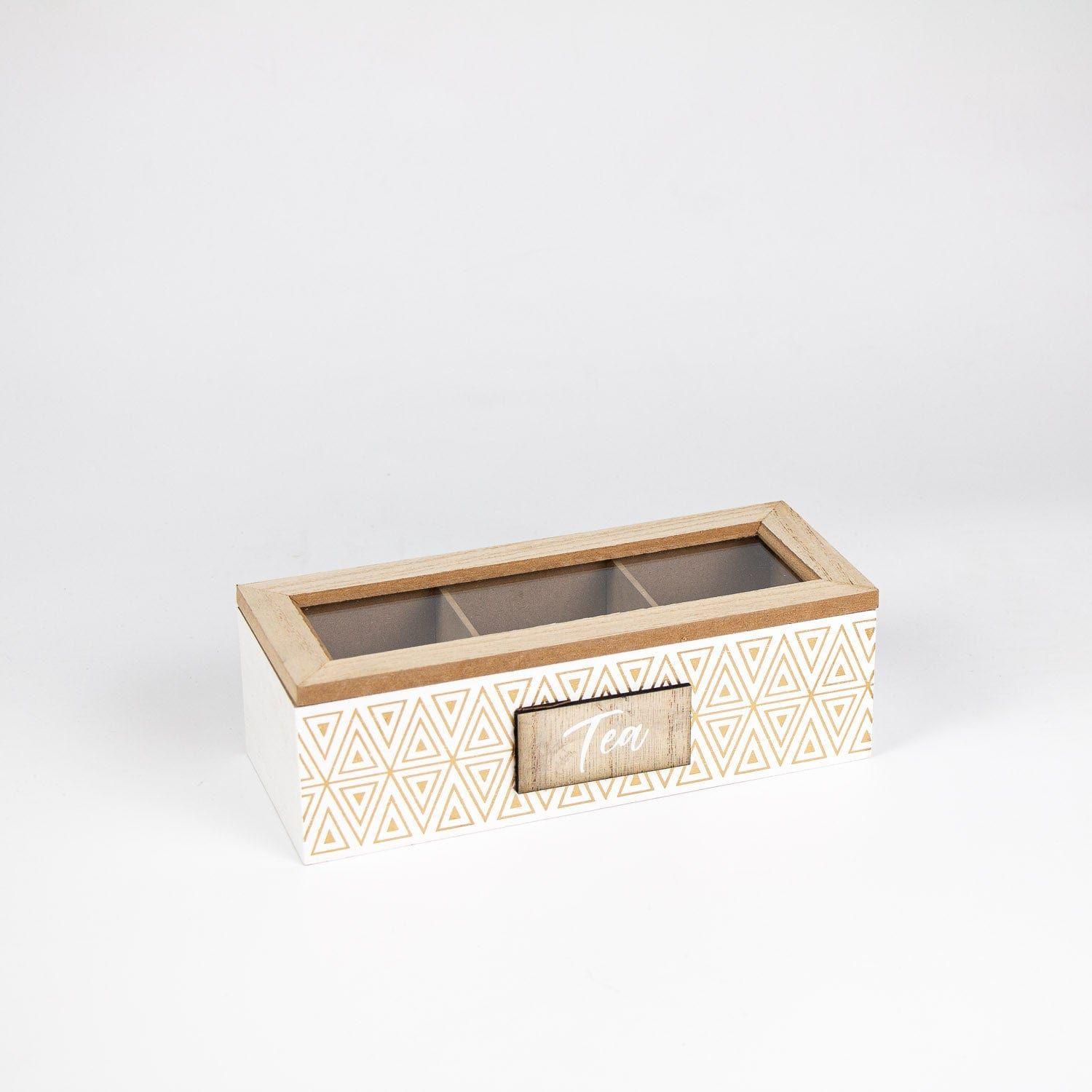 Caja de Te Triangular Café 23X7X9.5X7.5 cm-2