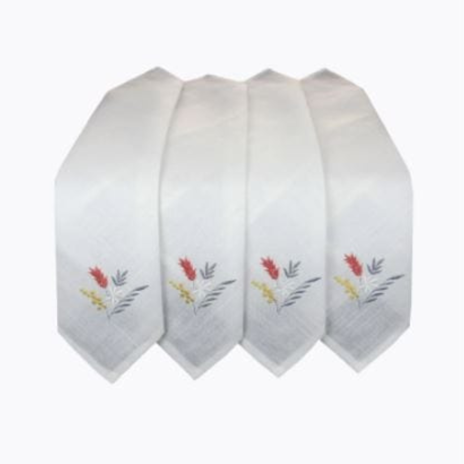 Servilletas De Tela Blanco Espigas 45x45cm Set 4-0