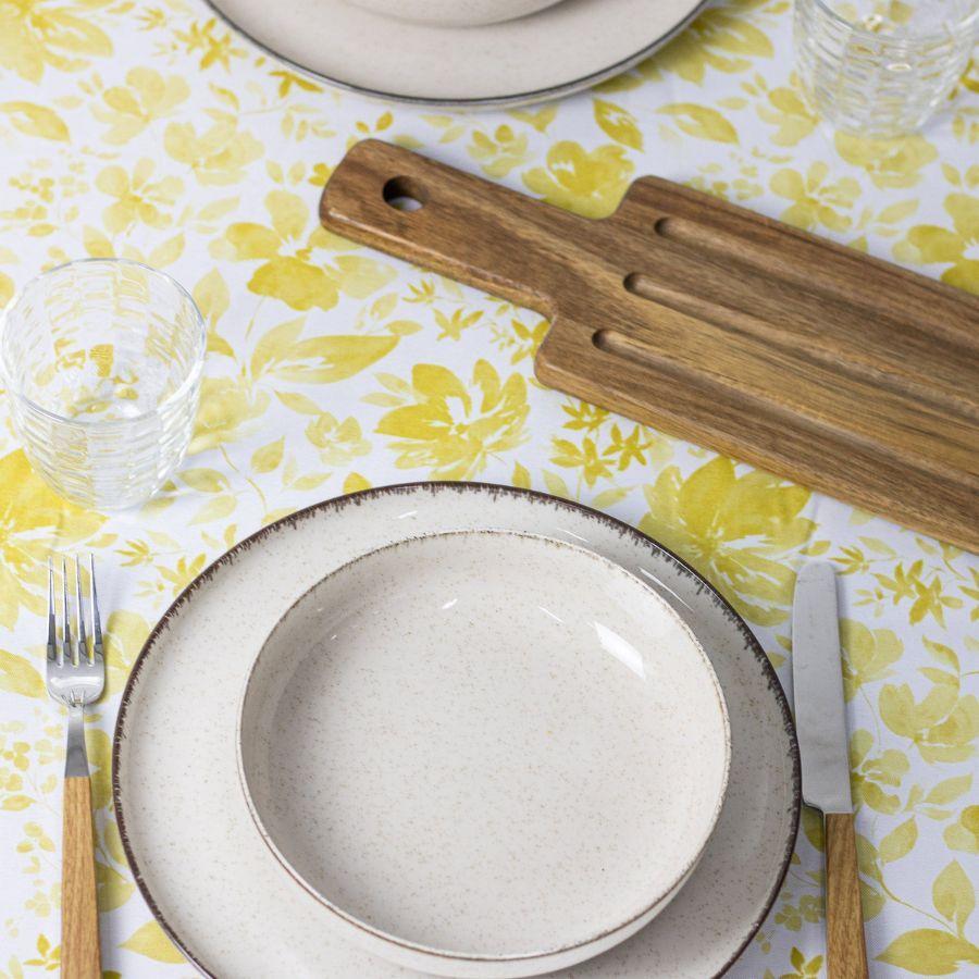 Mantel Antimanchas Hojas Amarillas Rectangular 150x230cm-5