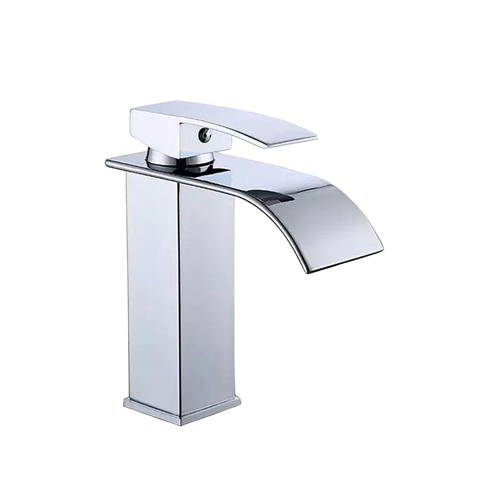 Llave Monomando Lavamanos Cascada Curva Chrome Kébel FK-0