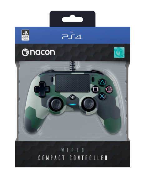 Joystick Wired Compact Controller PS4 Camuflaje verde-3