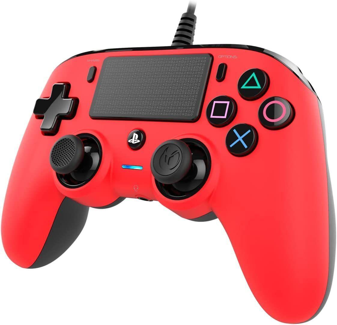 Joystick Wired Compact Controller PS4 Rojo y negro-1