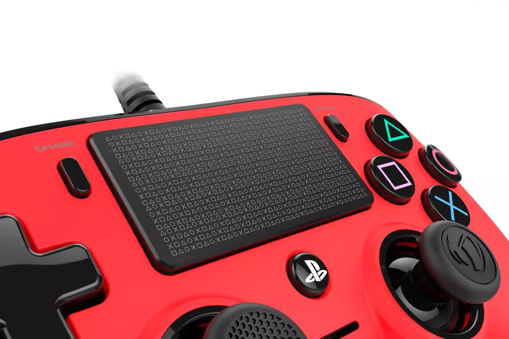 Joystick Wired Compact Controller PS4 Rojo y negro-2