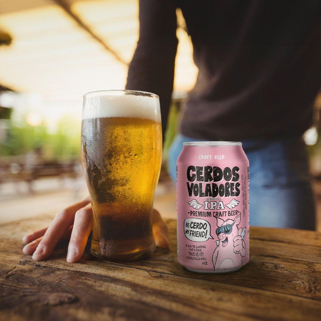 Pack 12 Cervezas Cerdos Voladores Lata 330cc-2