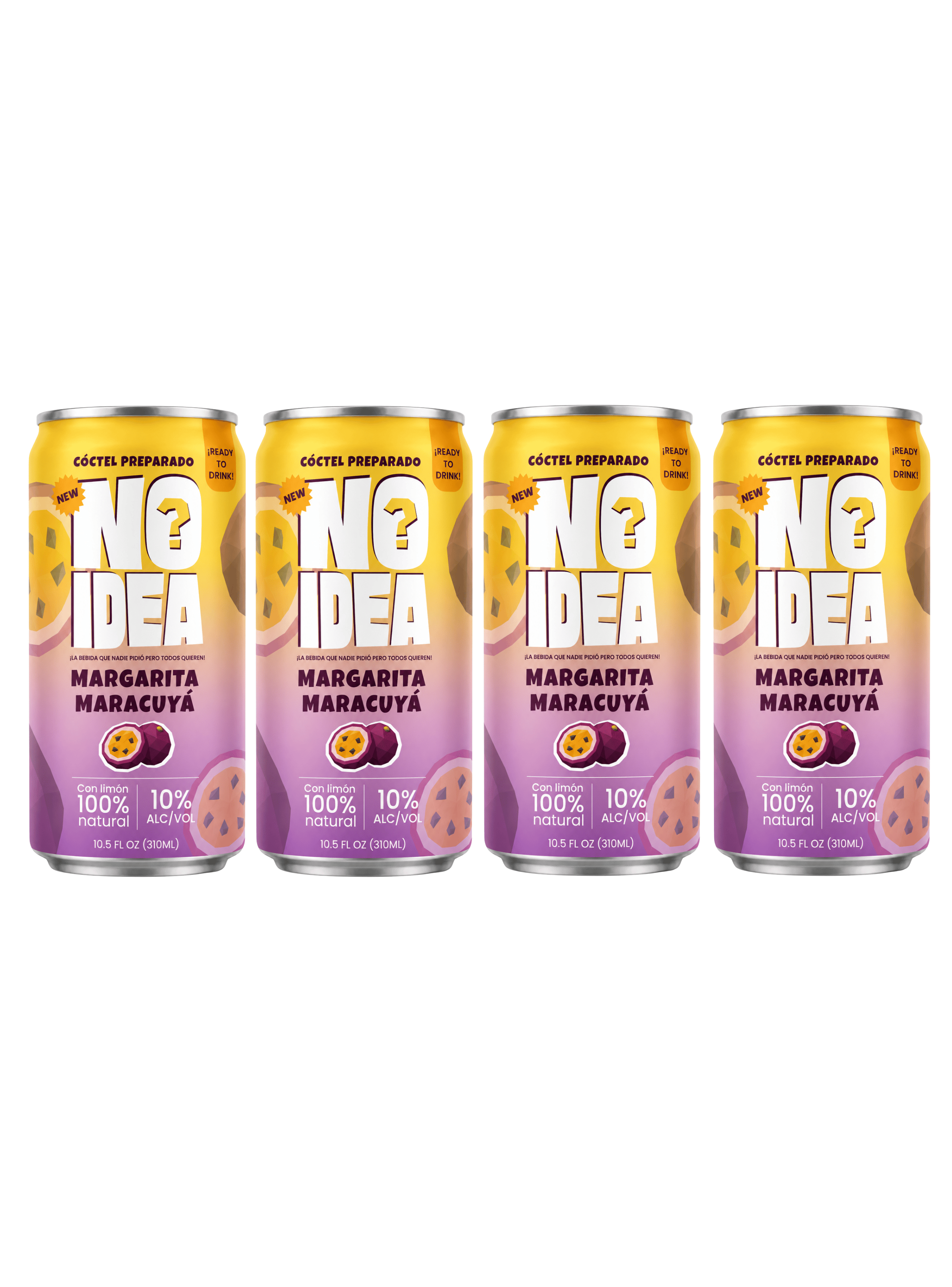 Coctel NO IDEA Margarita Maracuya 310ml x4-0