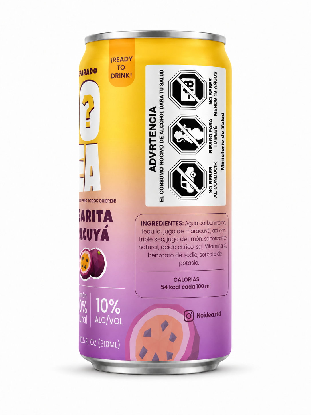 Coctel NO IDEA Margarita Maracuya 310ml x4-2