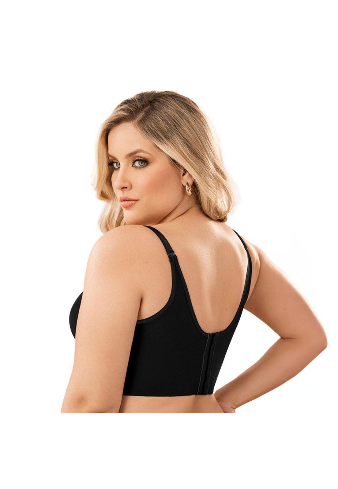 Sostén Control Negro Alto Cubrimiento Espalda-1
