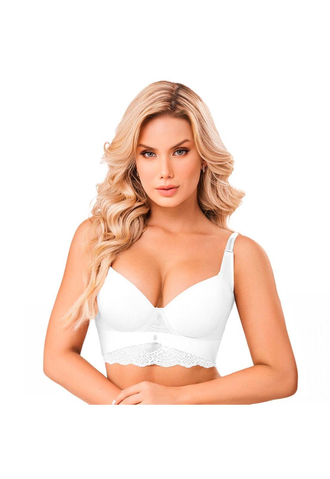 Sostén Ama Espalda Tipo Chaleco Refuerzo bajo el brazo Blanco-0