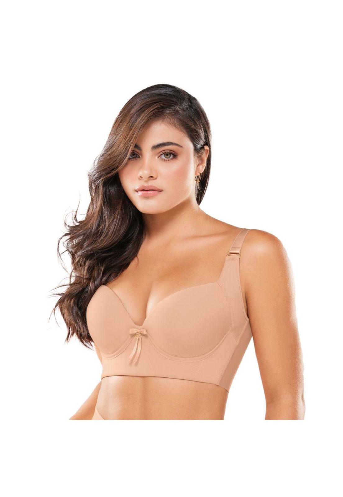 Sostén Control Fashionista Almendra Alto Cubrimiento Espalda-0