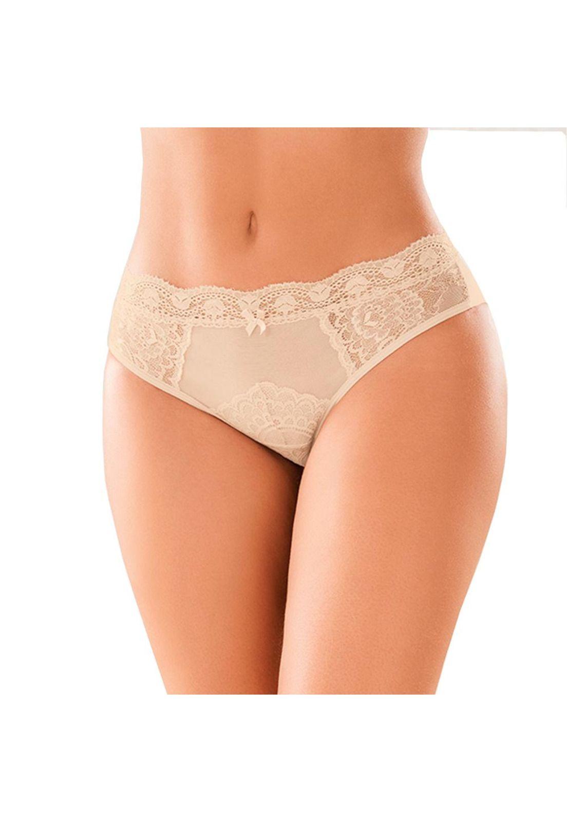 Calzón Pantaleta Encaje Mery Encaje Corte Libre Chantilly-0