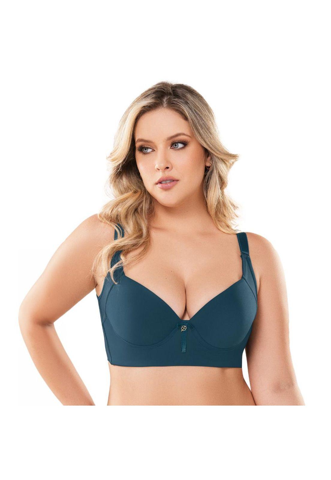 Sostén Control Azul Imperial Alto Cubrimiento Espalda-0