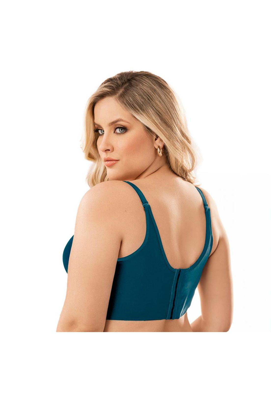 Sostén Control Azul Imperial Alto Cubrimiento Espalda-1