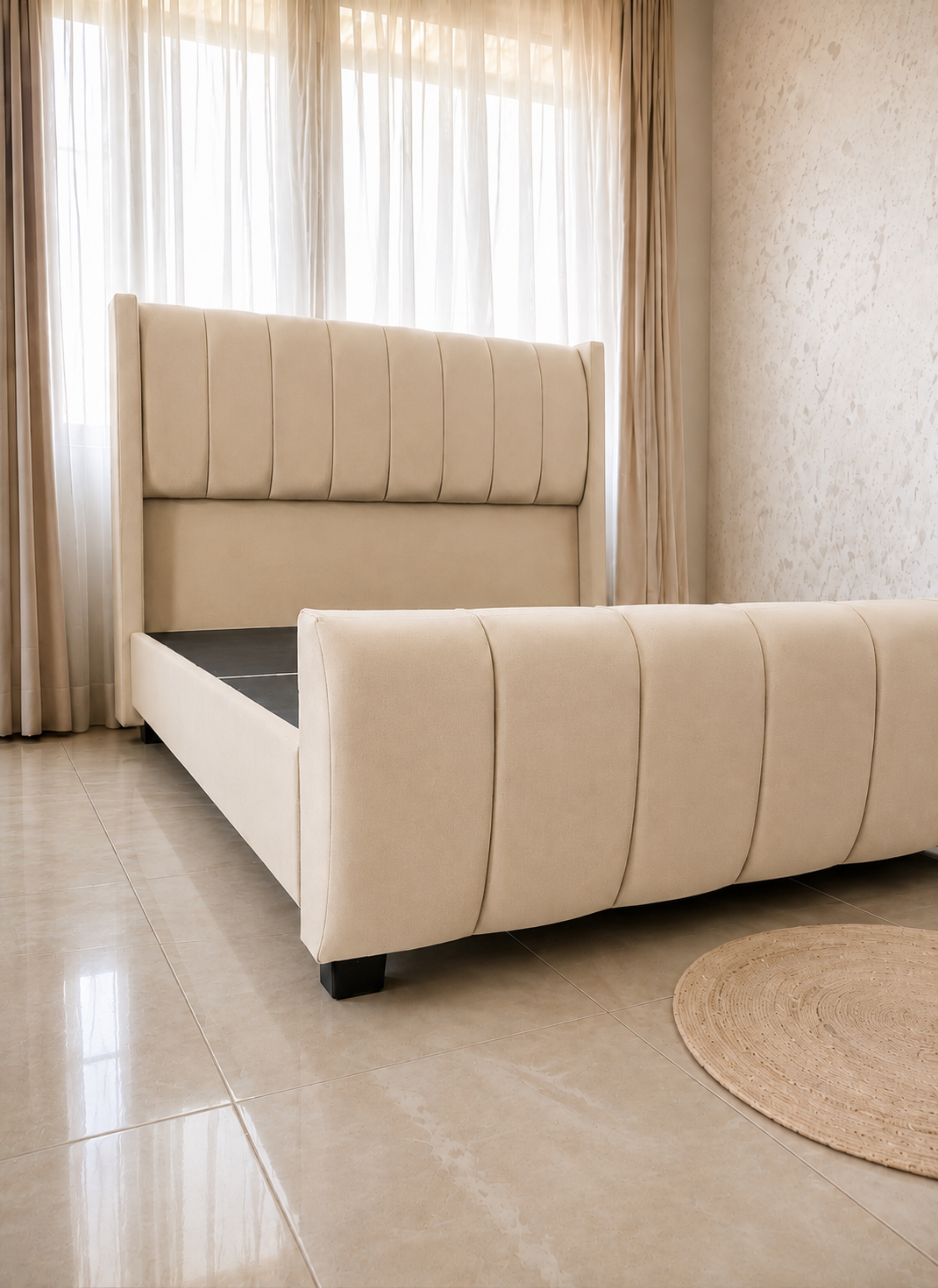 Cama Europea Moderna 2 plazas con Doble Respaldo-0