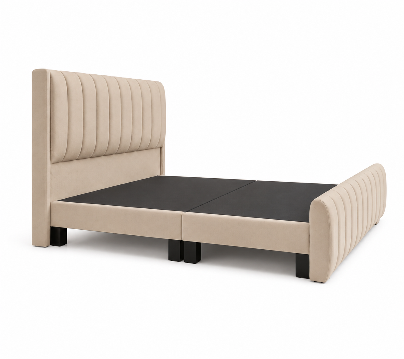 Cama Europea Moderna 2 plazas con Doble Respaldo-3
