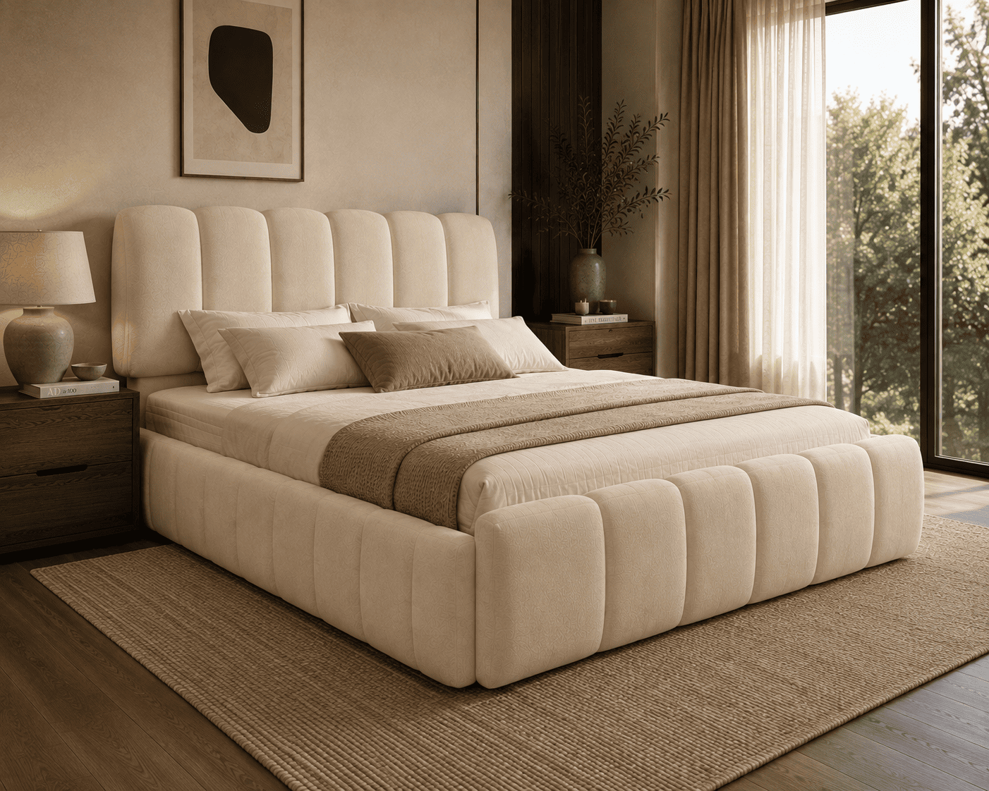 Cama Nube 2 Plazas con Respaldo Laterales y Piecero-4
